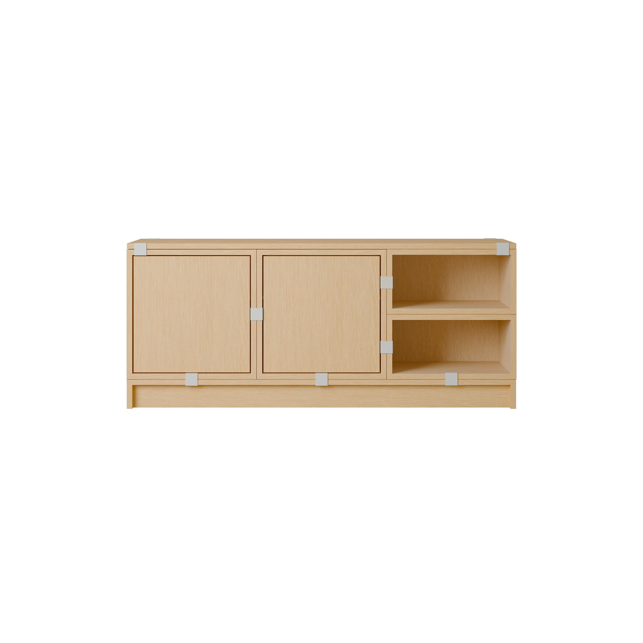 Stacked Storage System: Hallway - Quick Ship + Configuration 2 + Oak