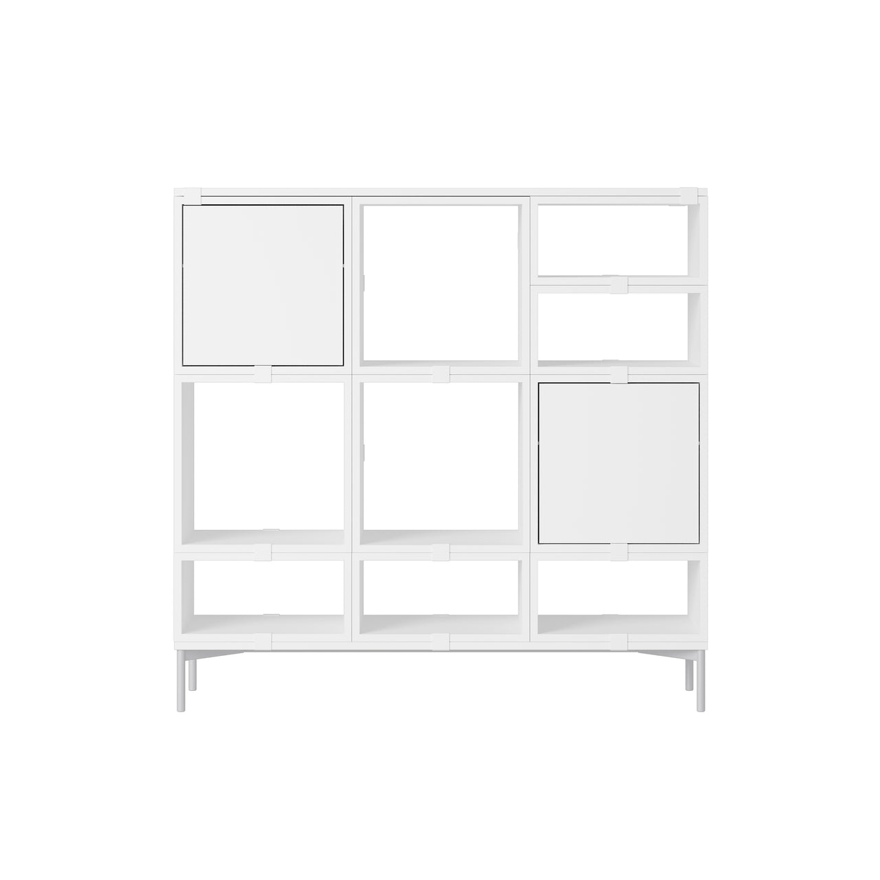 Stacked Storage System: Hallway - Quick Ship + Configuration 3 + White