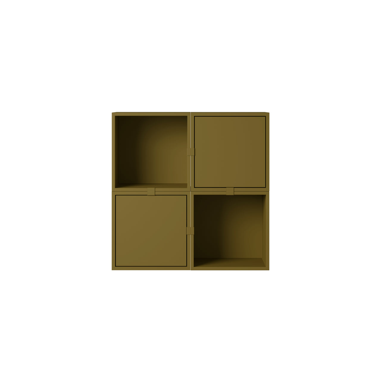 Stacked Storage System: Hallway - Quick Ship + Configuration 4 + Brown Green