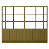 Stacked Storage System: Office Storage - Quick Ship + Configuration 2 + Brown Green