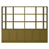 Stacked Storage System: Office Storage - Quick Ship + Configuration 2 + Brown Green