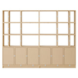 Stacked Storage System: Office Storage - Quick Ship + Configuration 2 + Oak