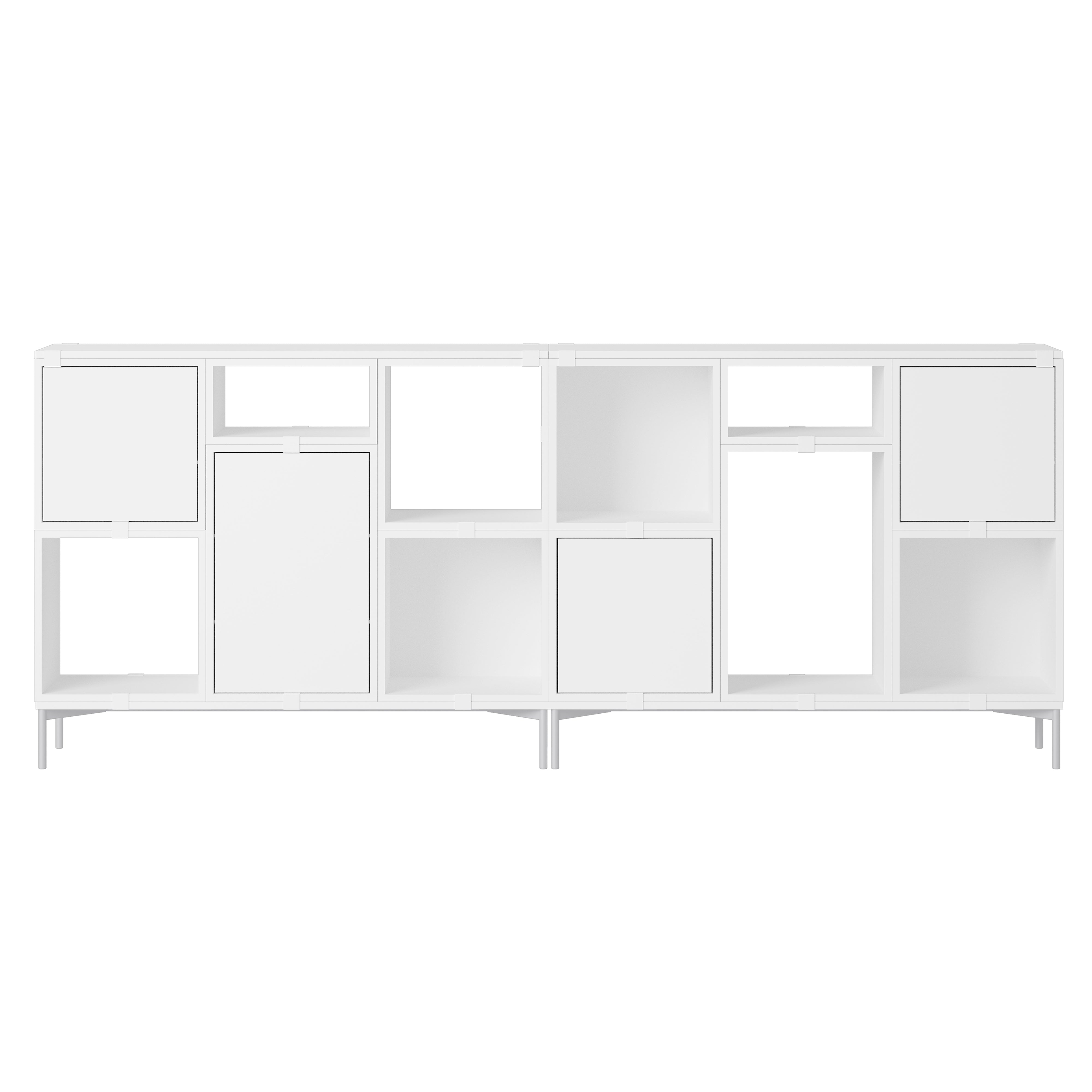 Stacked Storage System: Office Storage - Quick Ship + Configuration 3 + White