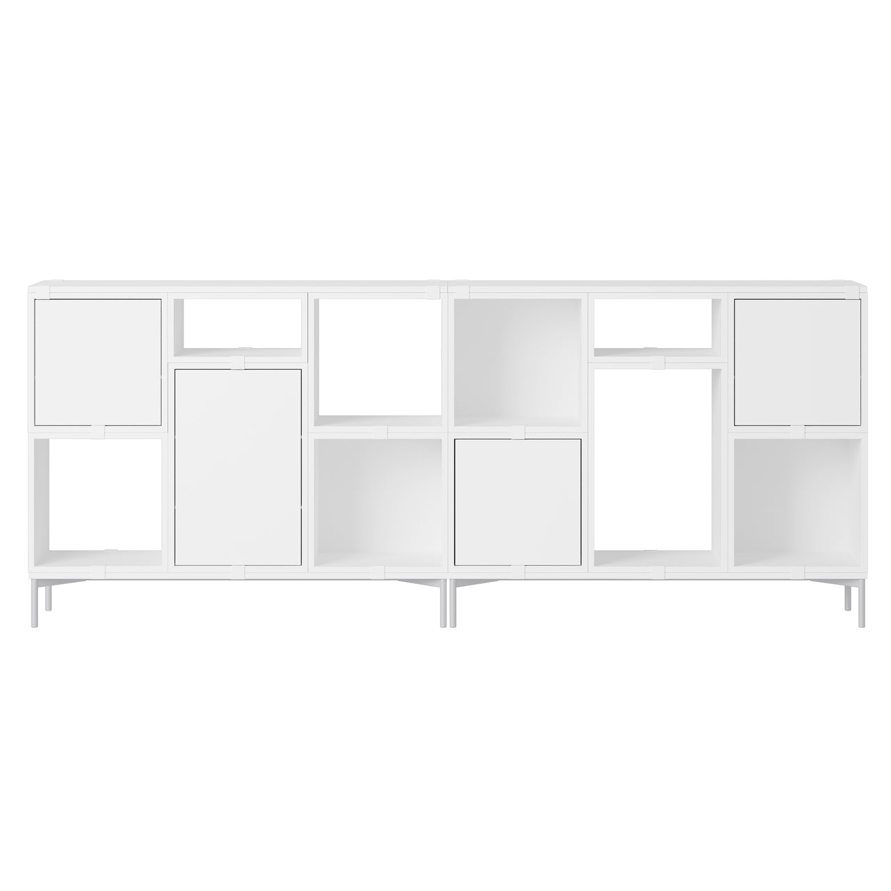 Stacked Storage System: Office Storage - Quick Ship + Configuration 3 + White