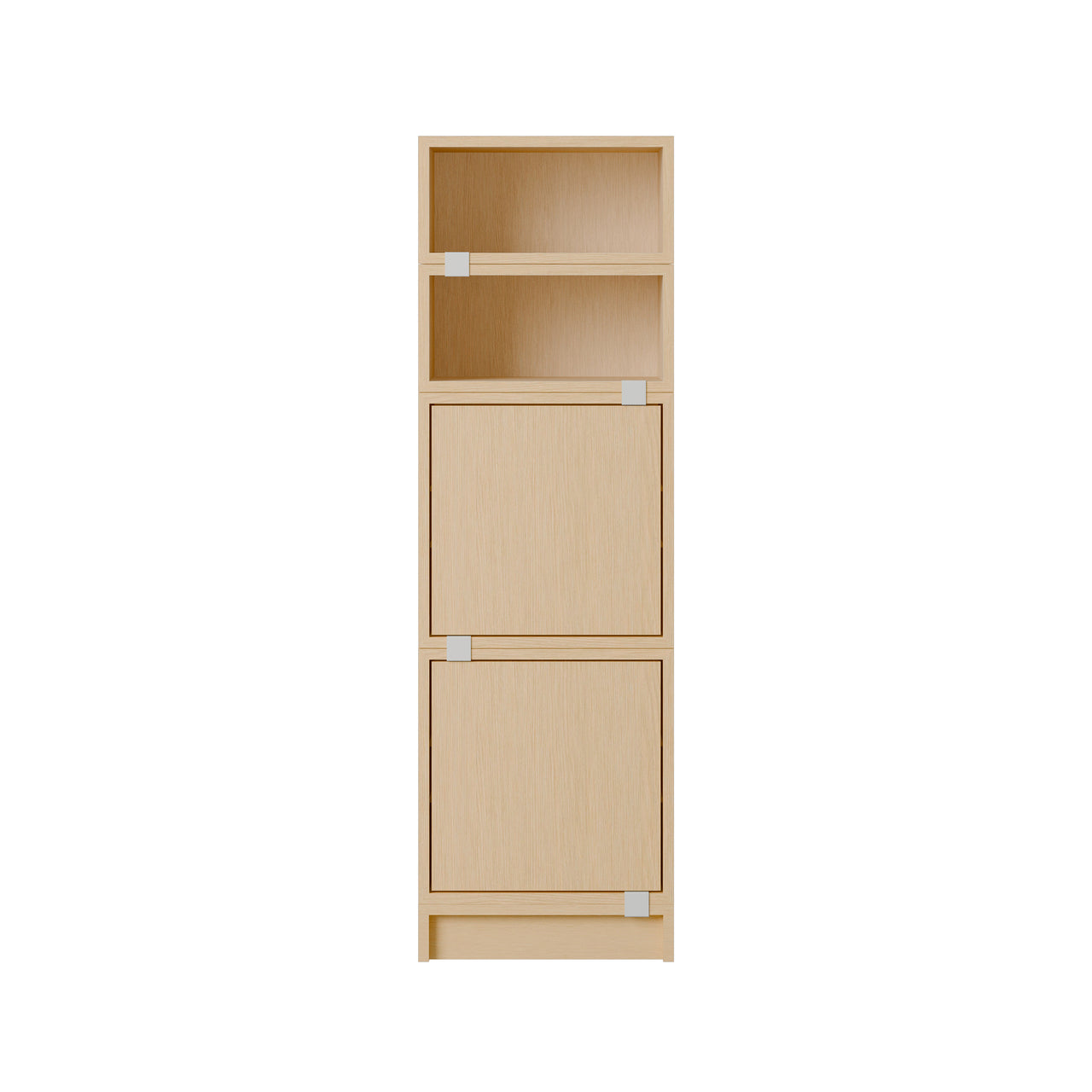 Stacked Storage System: Office Storage - Quick Ship + Configuration 4 + Oak