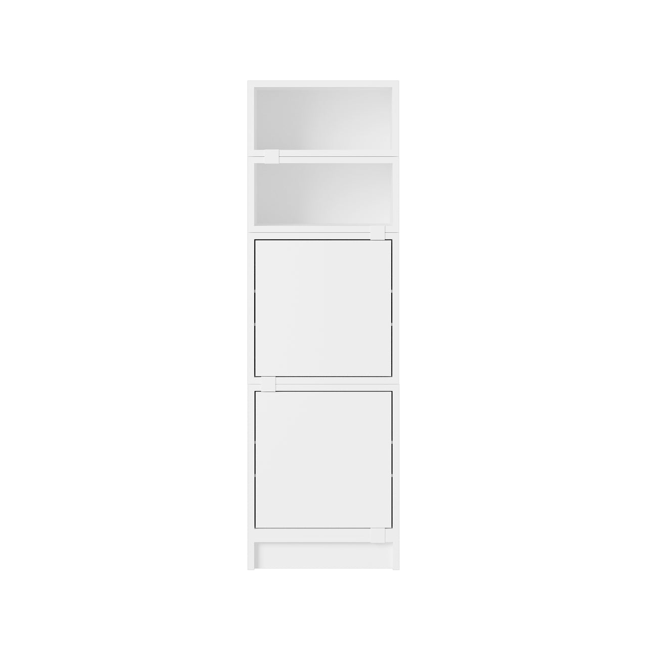 Stacked Storage System: Office Storage - Quick Ship + Configuration 4 + White