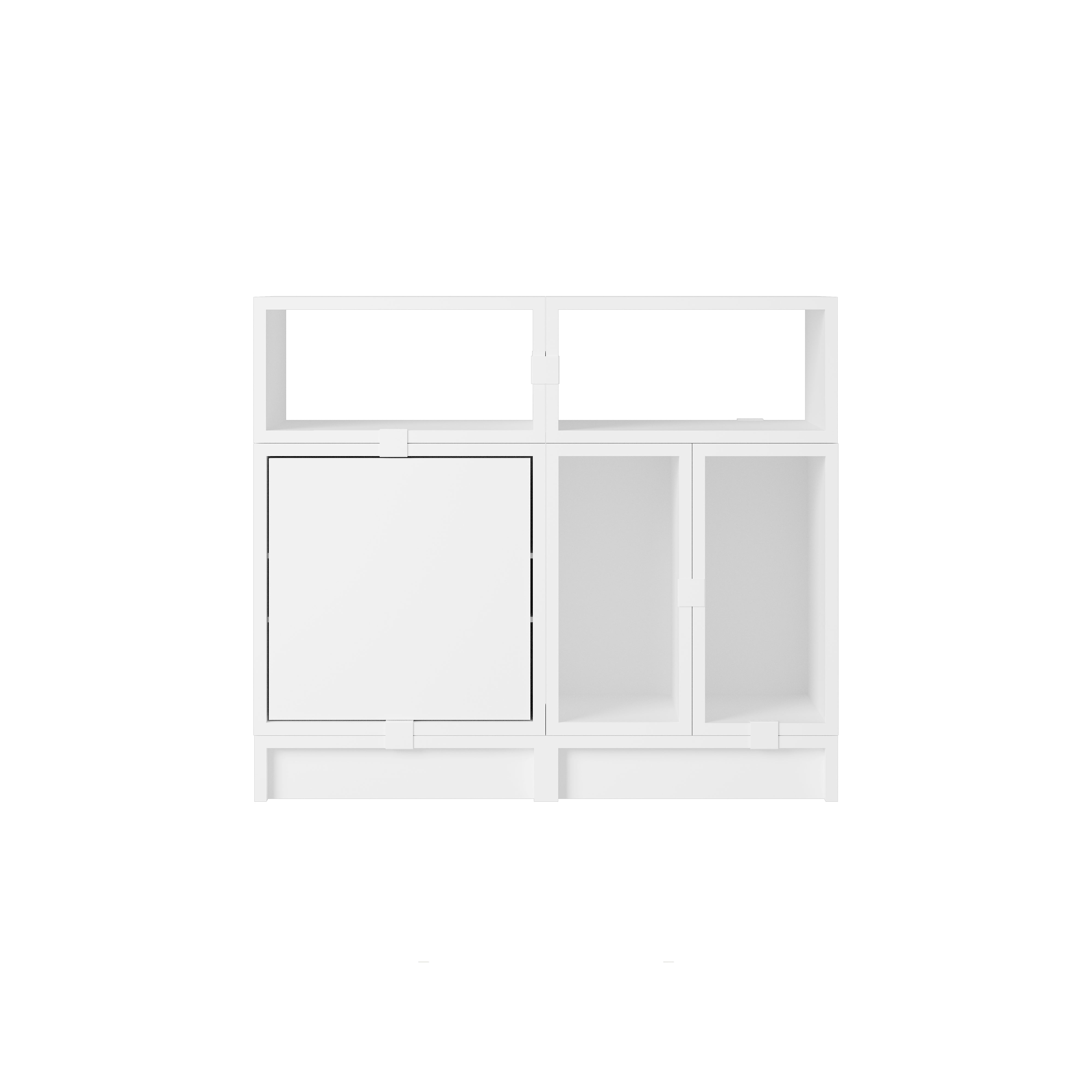 Stacked Storage System: Office Storage - Quick Ship + Configuration 5 + White