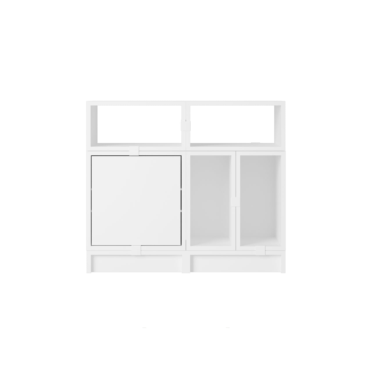 Stacked Storage System: Office Storage - Quick Ship + Configuration 5 + White