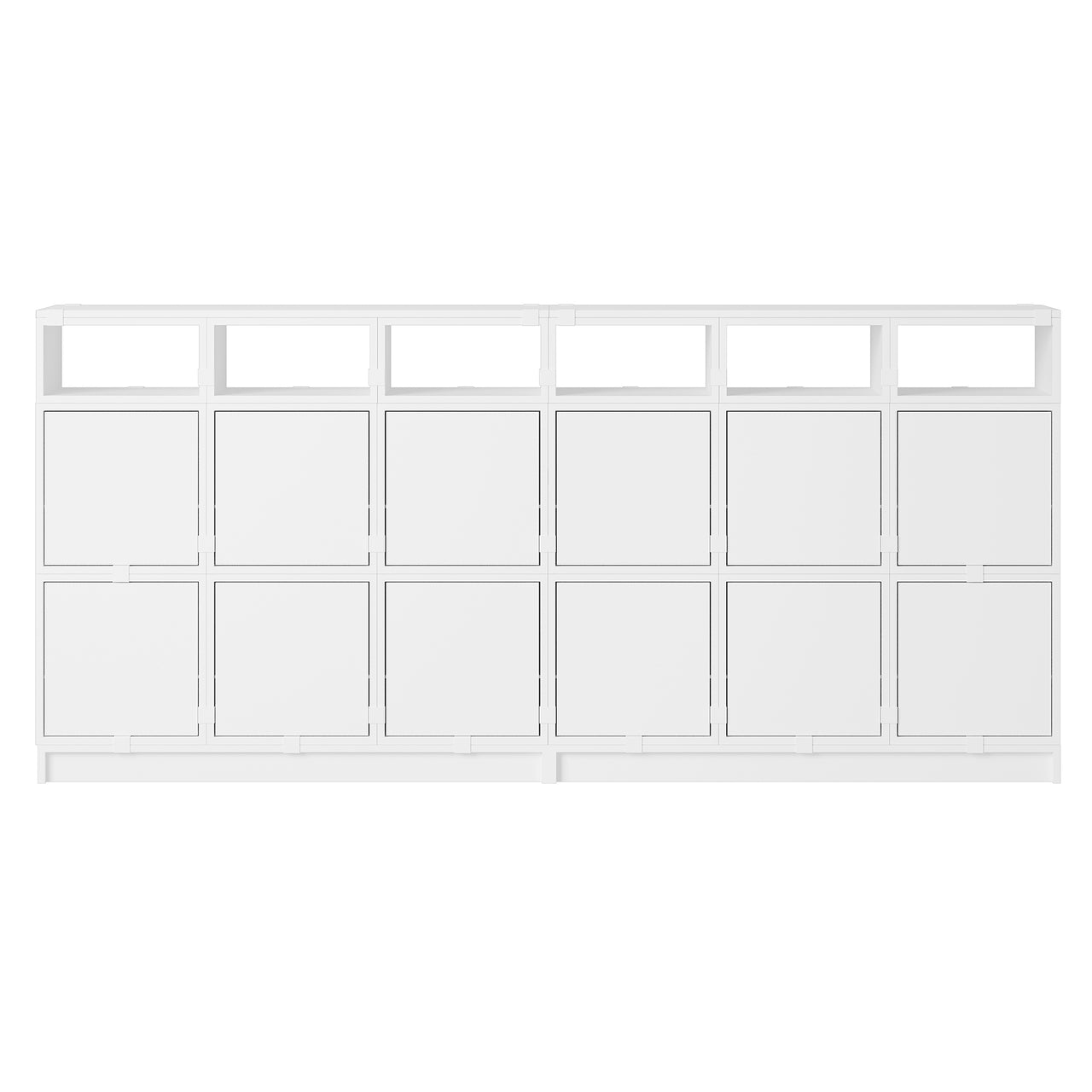 Stacked Storage System: Sideboard - Quick Ship + Configuration 1 + White