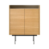 Stockholm STH011 Cupboard: Composition 3 + Super-Matt Oak + Anodized Aluminum Bronze + Black