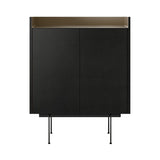 Stockholm STH011 Cupboard: Composition 3 + Ebony Stained Oak + Anodized Aluminum Bronze + Black