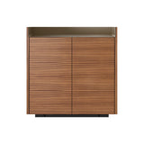 Stockholm STH011 Cupboard: Composition 1 + Super-Matt Walnut + Anodized Aluminum Bronze + Black