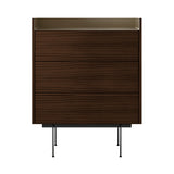 Stockholm STH012 Chest of Drawers: Composition 3 + Dark Stained Walnut + Anodised Aluminum Bronze + Black