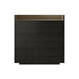 Stockholm STH012 Chest of Drawers: Composition 1 + Dark Grey Stained Oak  + Anodised Aluminum Bronze + Black