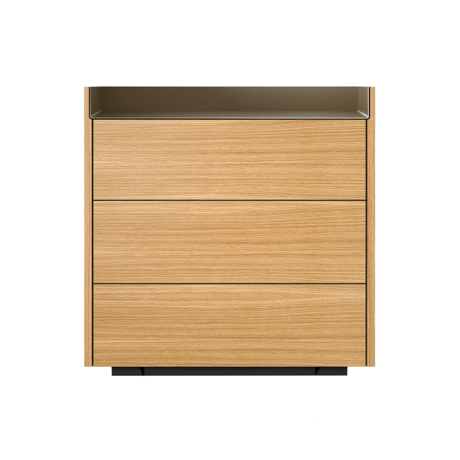 Stockholm STH012 Chest of Drawers: Composition 1 + Super-Matt Oak + Anodised Aluminum Bronze + Black