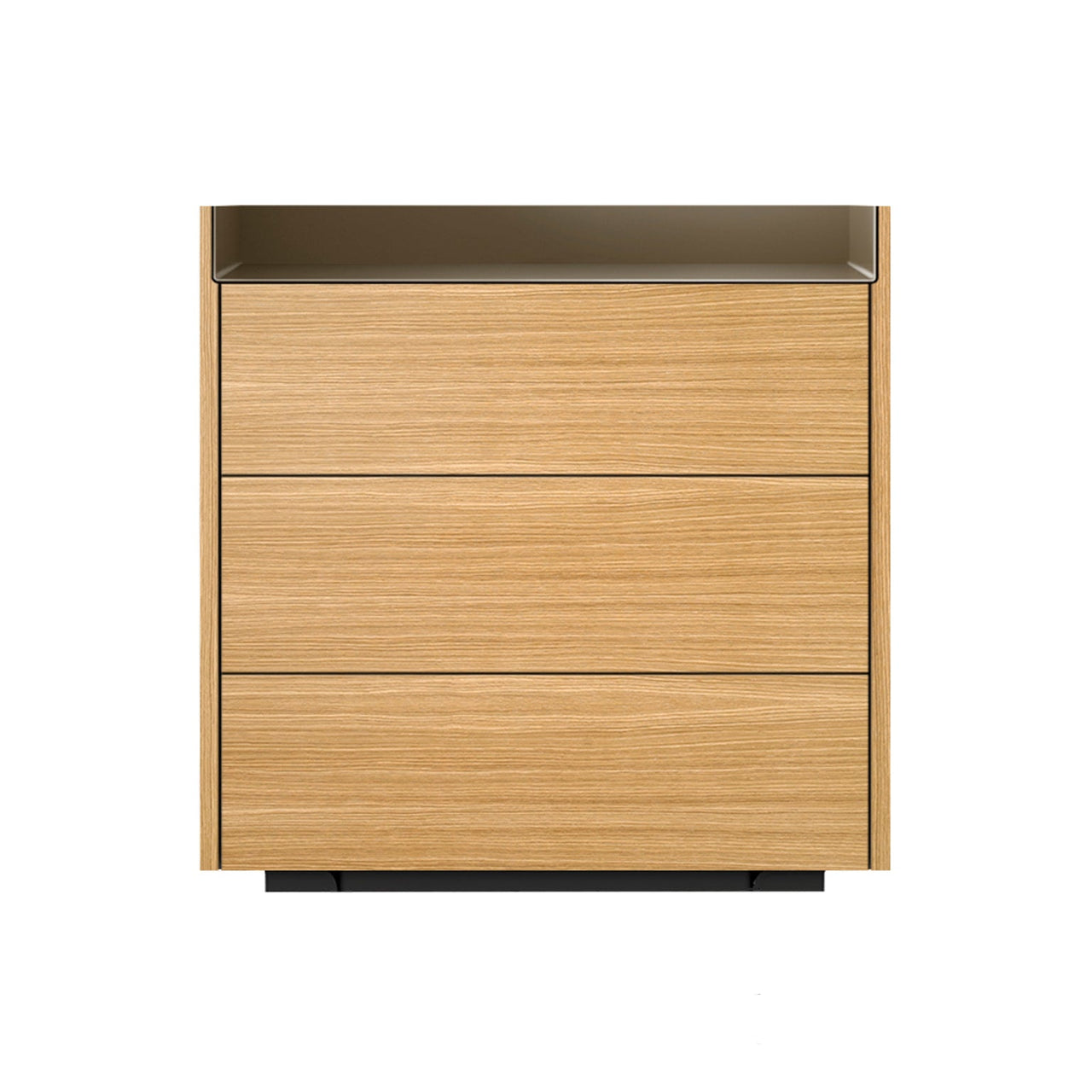 Stockholm STH012 Chest of Drawers: Composition 1 + Super-Matt Oak + Anodised Aluminum Bronze + Black