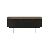 Stockholm STH302 Sideboard: Composition 3 + Ebony Stained Oak + Anodized Aluminum Bronze + Black