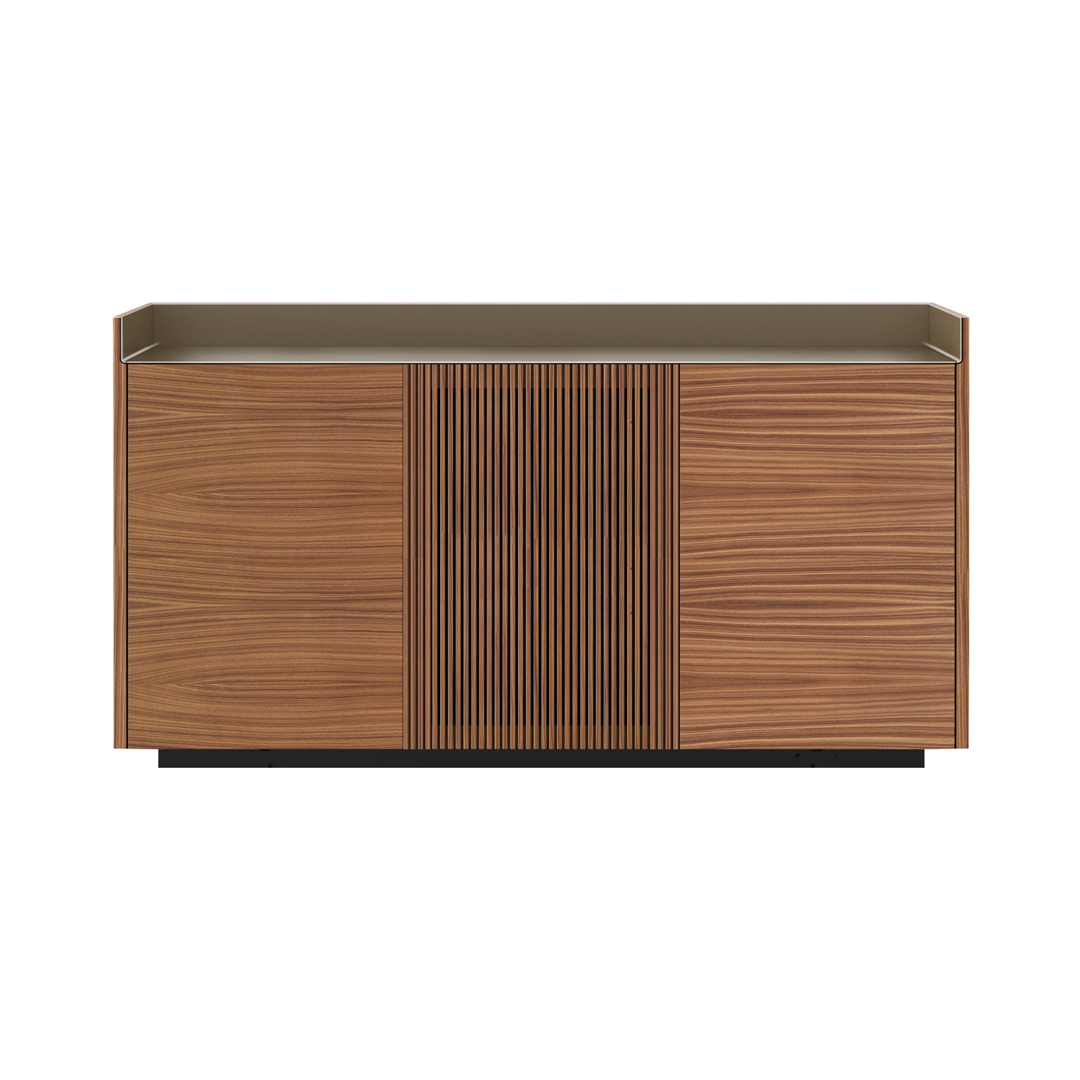 Stockholm STH334 Cupboard: Composition 1 + Super-Matt Walnut+ Anodized Aluminum Bronze + Black