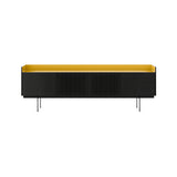 Stockholm STH403 Technic Sideboard: Composition 3 + Ebony Stained Oak + Anodized Aluminum Gold + Black