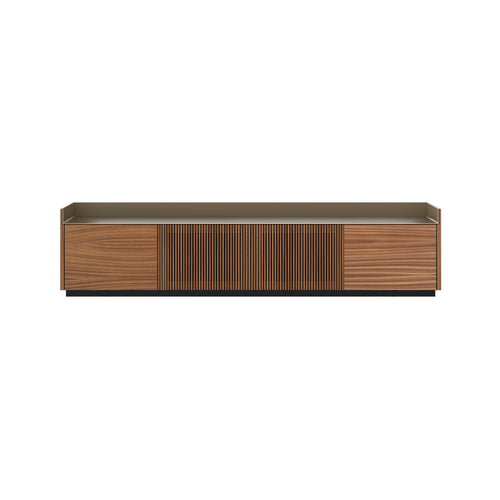 Stockholm STH403 Technic Sideboard: Composition 1 + Super-Matt Walnut + Anodized Aluminum Bronze + Black
