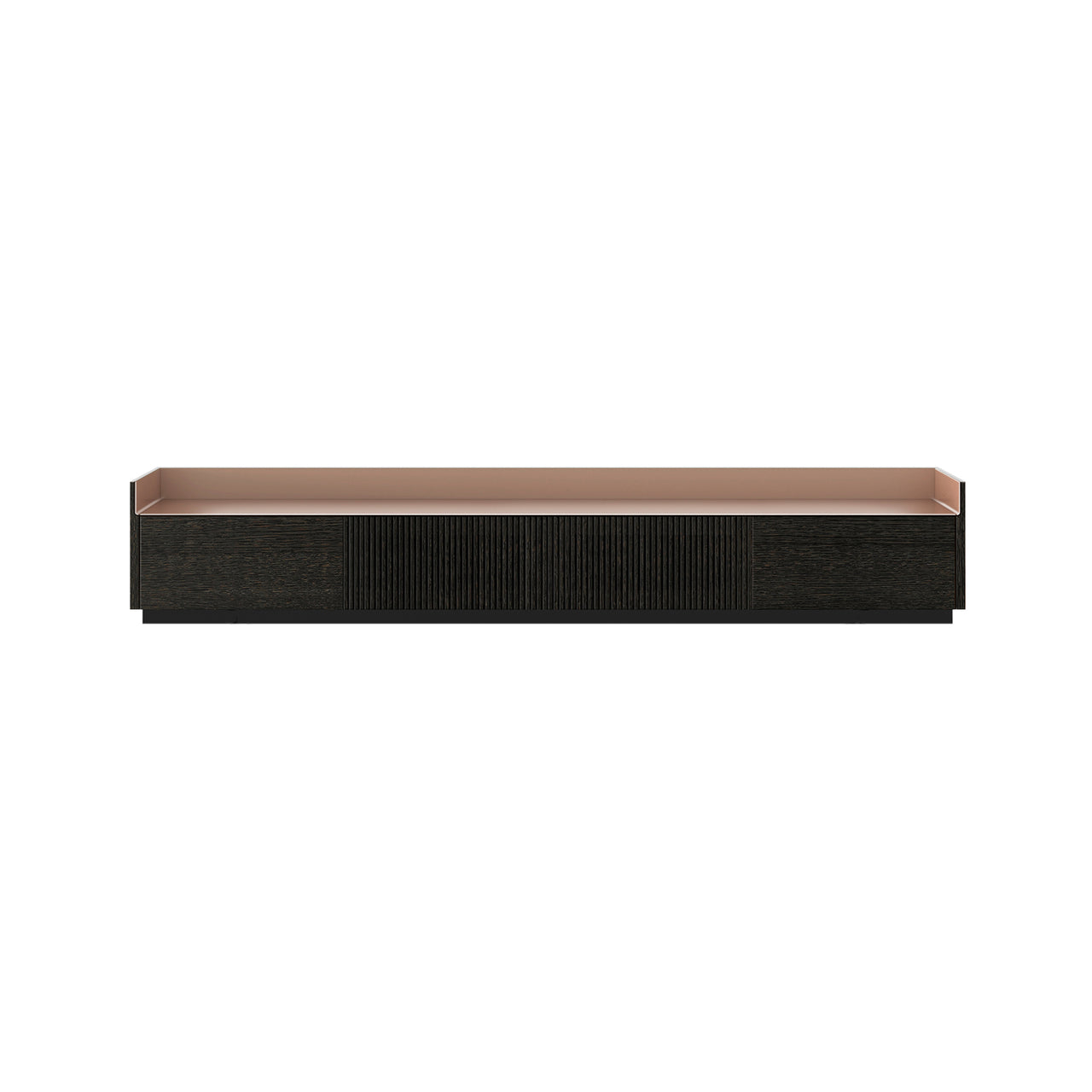Stockholm STH453 Slim Sideboard: Composition 1 + Dark Grey Stained Oak + Anodized Aluminum Pale Rose +
Black