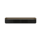 Stockholm STH453 Slim Sideboard: Composition 1 + Ebony Stained Oak + Anodized Aluminum Bronze + Black