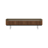 Stockholm STH454 Slim Sideboard: Composition 3 + Super-Matt Walnut + Anodized Aluminum Bronze + Black