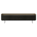Stockholm STH503 Sideboard: Composition 3 + Dark Grey Stained Oak + Anodized Aluminum Bronze + Black