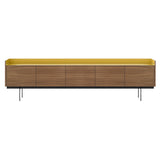 Stockholm STH503 Sideboard: Composition 3 + Super-Matt Walnut + Anodized Aluminum Bronze + Black