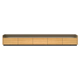 Stockholm STH553 Slim Sideboard: Composition 1 + Super-Matt Oak + Anodized Aluminum Bronze + Black