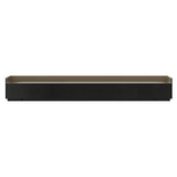 Stockholm STH553 Slim Sideboard: Composition 1 + Ebony Stained Oak + Anodized Aluminum Bronze + Black