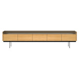 Stockholm STH553 Slim Sideboard: Composition 3 + Super-Matt Oak + Anodized Aluminum Bronze + Black