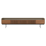 Stockholm STH556 Slim Sideboard: Composition 3 + Super-Matt Walnut + Anodized Aluminum Bronze + Black