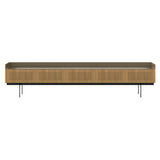 Stockholm STH557 Slim Sideboard: Composition 3 + Super-Matt Oak + Anodized Aluminum Bronze + Black