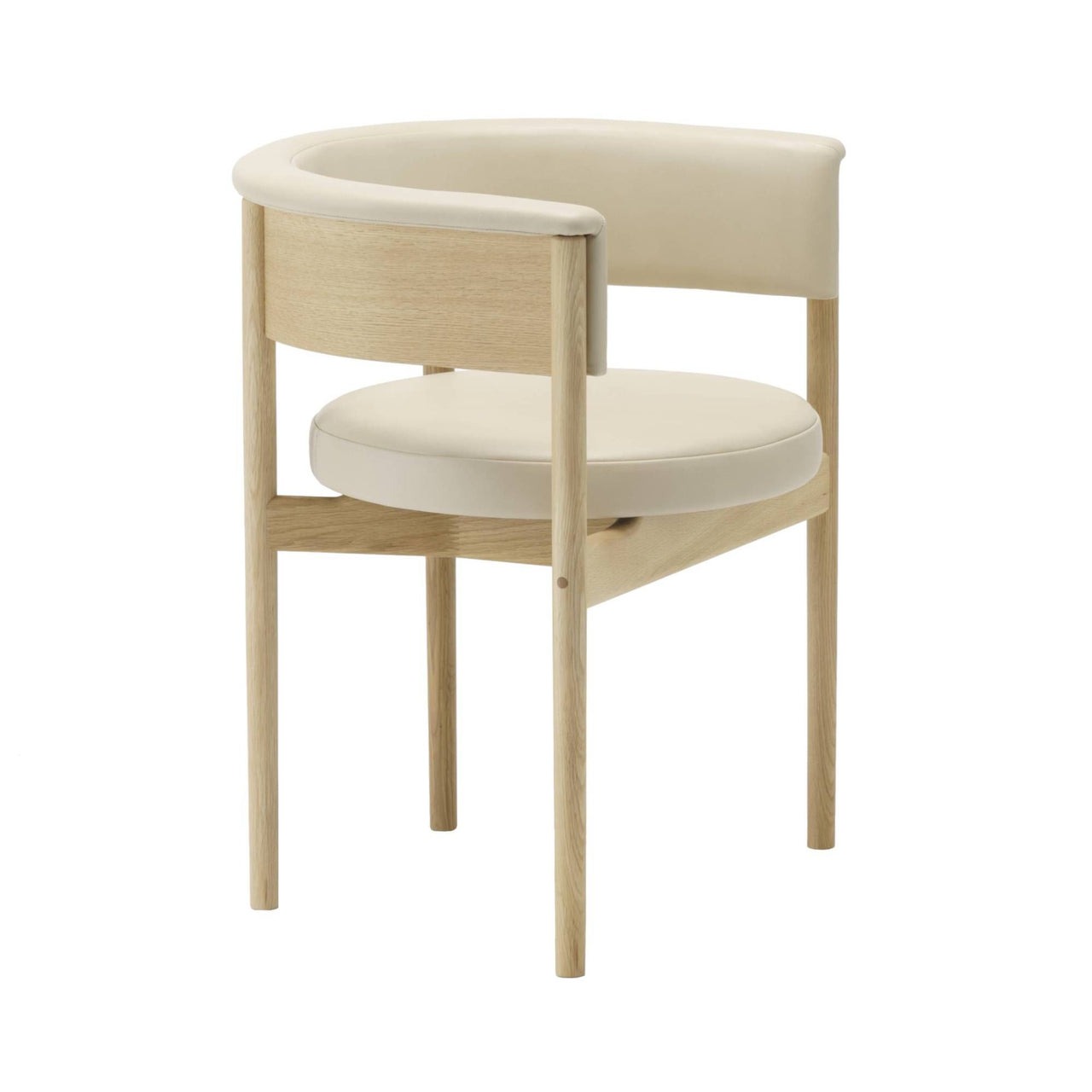 Minatomirai Cafe Side Chair N-SC01: Upholstered: Pure Oak