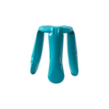 Plopp Mini Stool: Water Blue Matt Steel