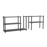 Elevate Shelving System Modular: Configuration 10 + Black Painted Oak