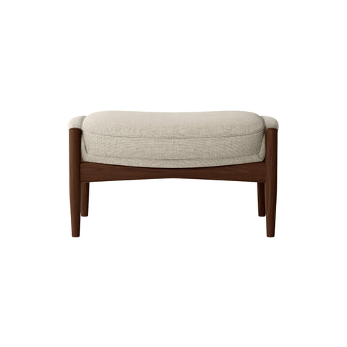 The Seal Ottoman: Walnut + Re-Wool 0218