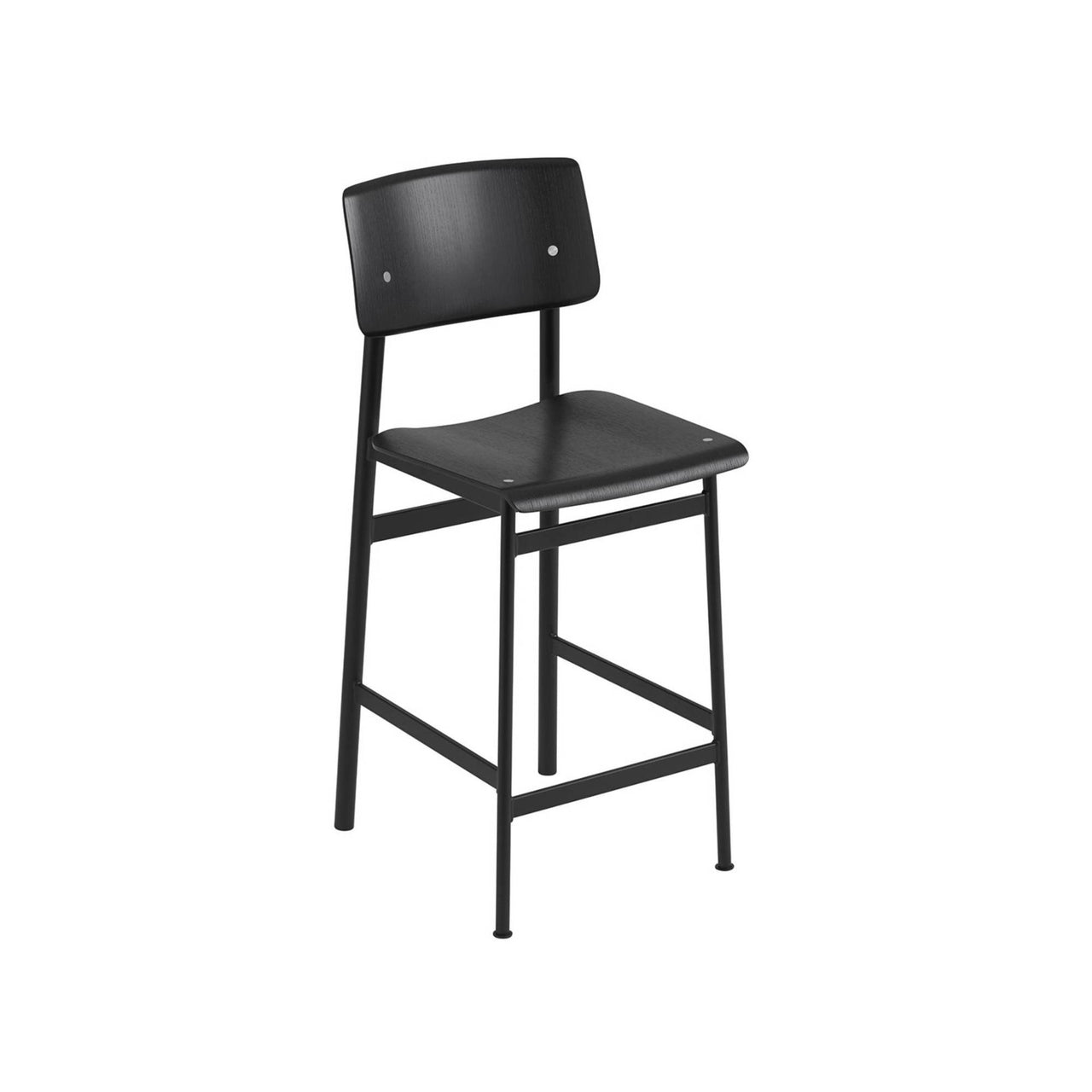 Loft Bar + Counter Stool: Counter + Black + Black