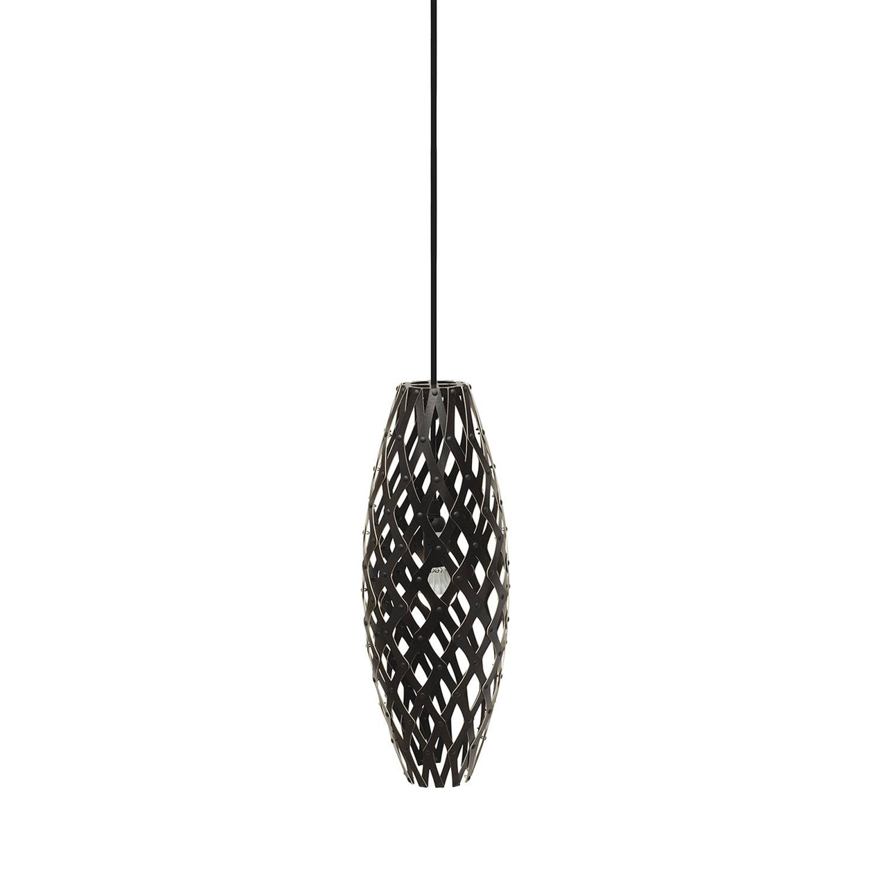 Hinaki Pendant Light: Small + Black + Black