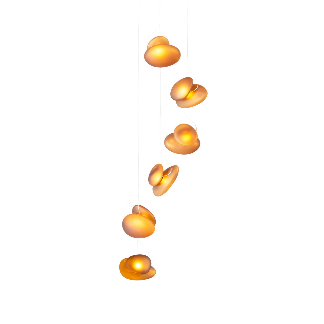 Pebble Chandelier 6: Helix + Citrine