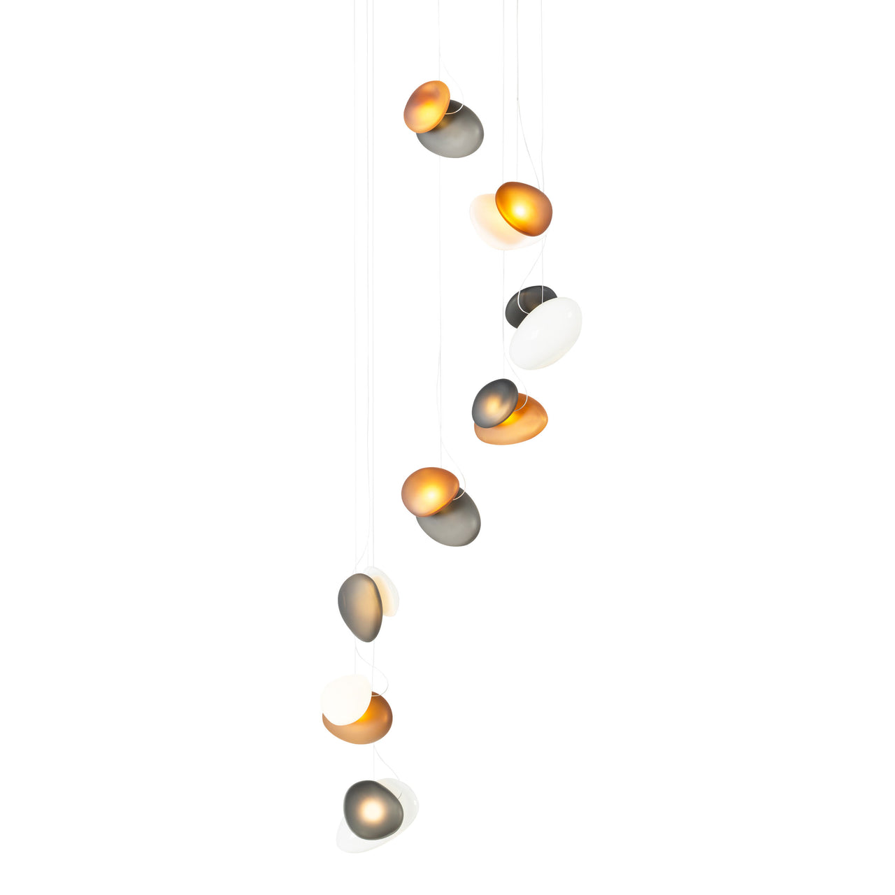 Pebble Chandelier 8: Helix + Assorted