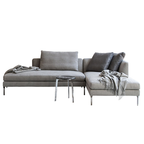 Delta Sectional Sofa: Modular + Composition 4 - Right + Chrome