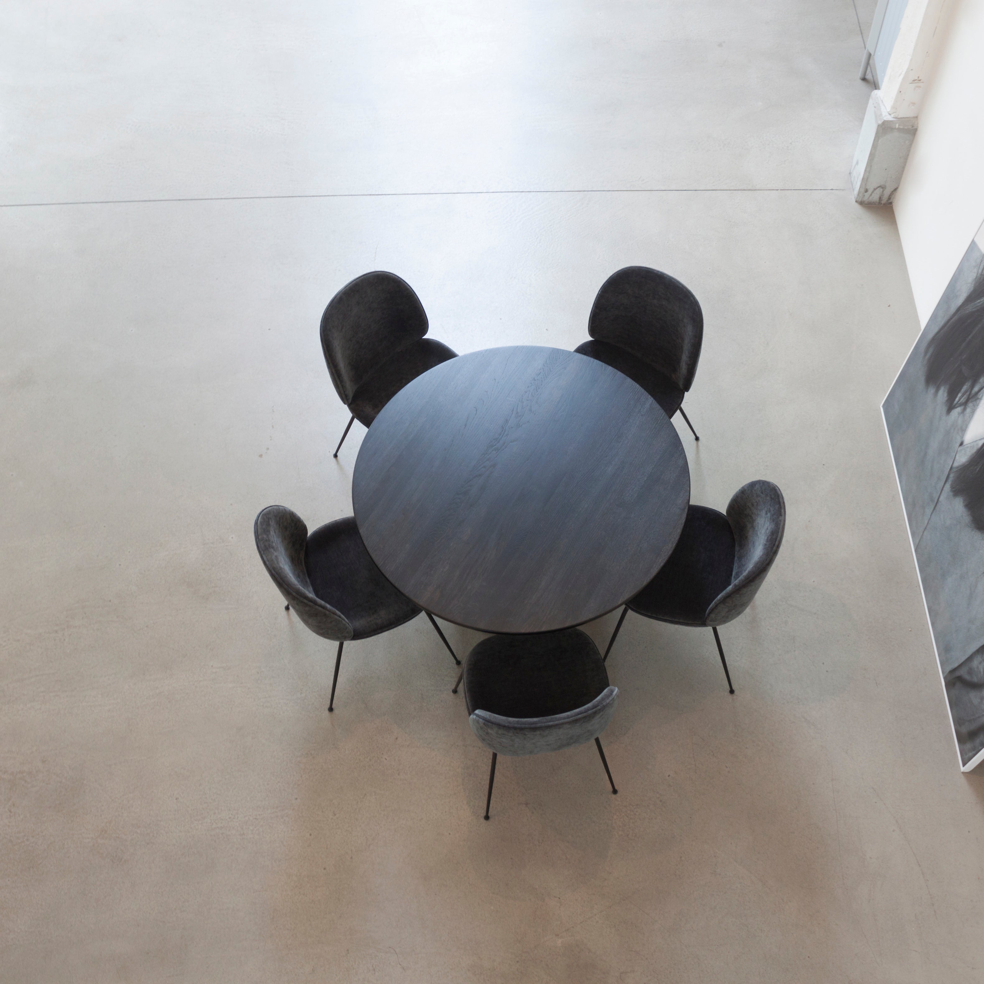 Beetle Dining Chair: Conic Base + Full Upholstery