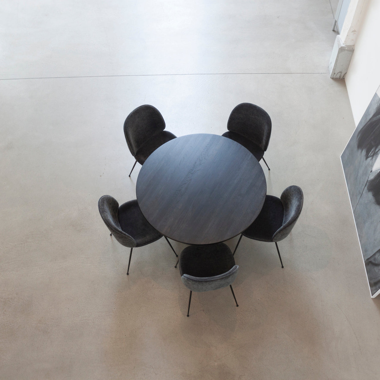 Beetle Dining Chair: Conic Base + Full Upholstery