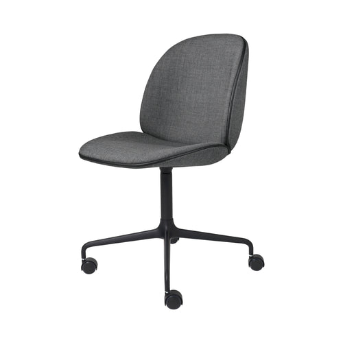 Beetle Meeting Chair: 4-Star Swivel Base with Castors + Full Upholstery + Black Matt