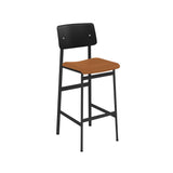 Loft Counter Stool: Upholstered + Black + Black