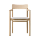 Post Armchair: Seat Upholstered + Lacquered Oak