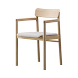 Post Armchair: Seat Upholstered + Lacquered Oak
