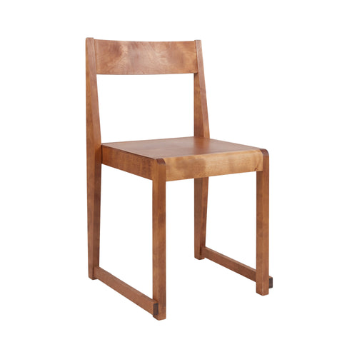 01 Chair: Warm Brown Birch + Without Cushion